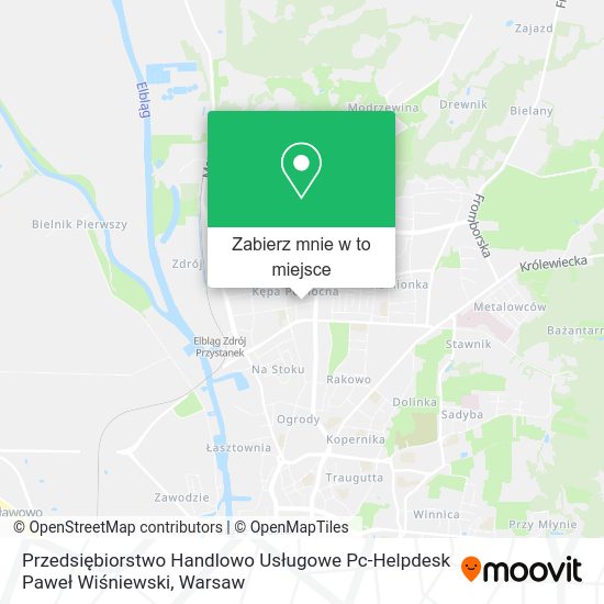 Mapa Przedsiębiorstwo Handlowo Usługowe Pc-Helpdesk Paweł Wiśniewski