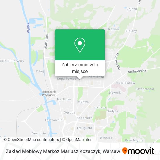 Mapa Zakład Meblowy Markoz Mariusz Kozaczyk