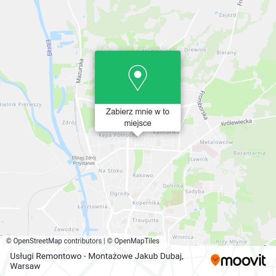 Mapa Usługi Remontowo - Montażowe Jakub Dubaj