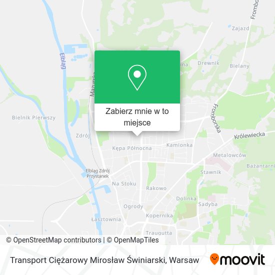 Mapa Transport Ciężarowy Mirosław Świniarski