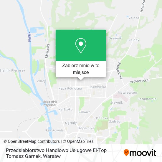 Mapa Przedsiebiorstwo Handlowo Usługowe El-Top Tomasz Garnek