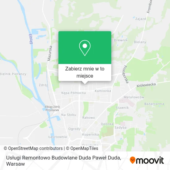 Mapa Usługi Remontowo Budowlane Duda Paweł Duda