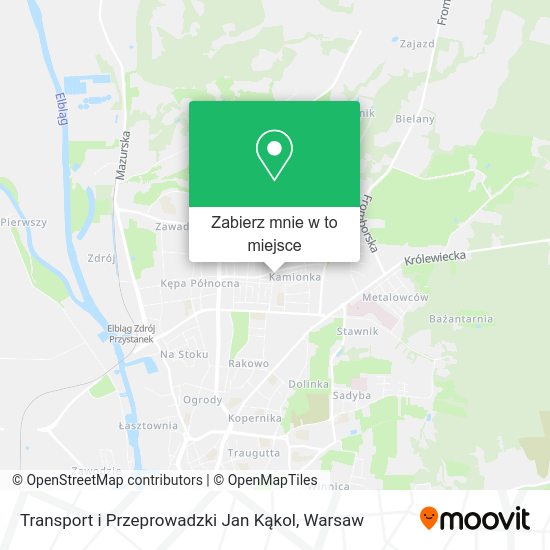 Mapa Transport i Przeprowadzki Jan Kąkol