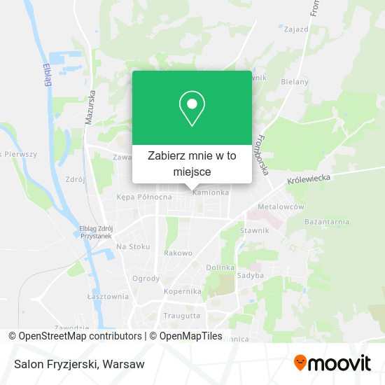 Mapa Salon Fryzjerski