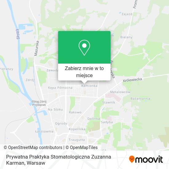 Mapa Prywatna Praktyka Stomatologiczna Zuzanna Karman