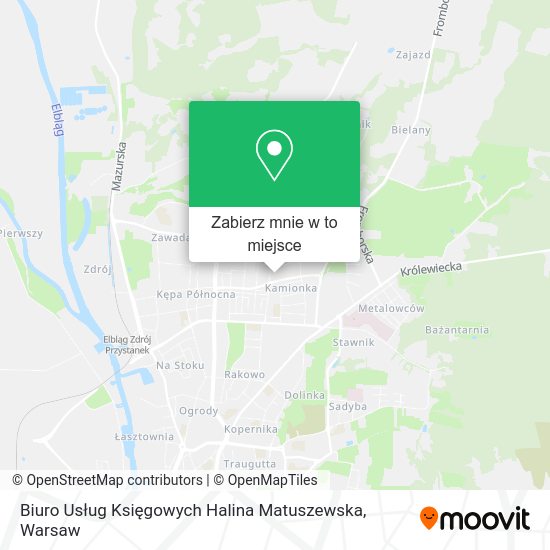 Mapa Biuro Usług Księgowych Halina Matuszewska