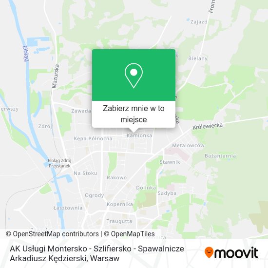 Mapa AK Usługi Montersko - Szlifiersko - Spawalnicze Arkadiusz Kędzierski