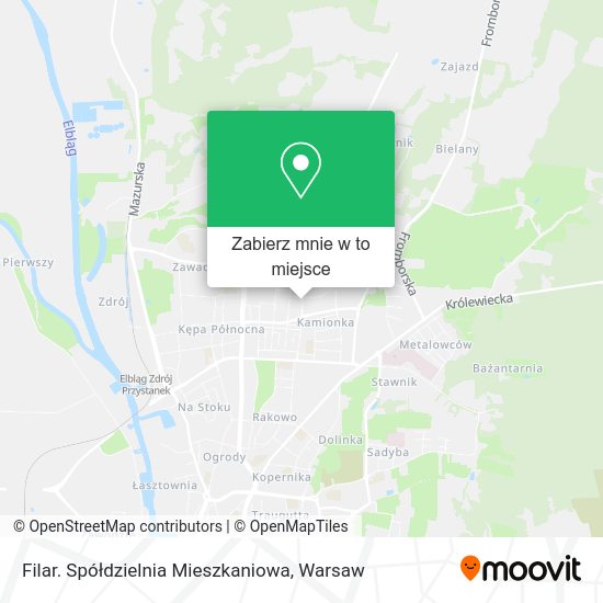 Mapa Filar. Spółdzielnia Mieszkaniowa