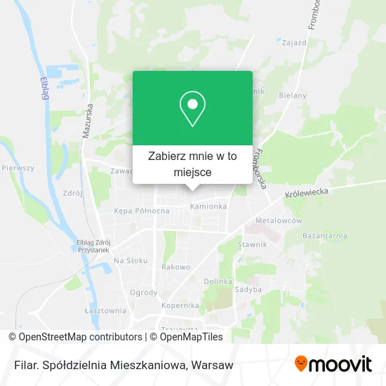 Mapa Filar. Spółdzielnia Mieszkaniowa