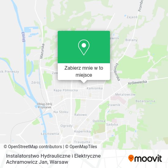 Mapa Instalatorstwo Hydrauliczne i Elektryczne Achramowicz Jan