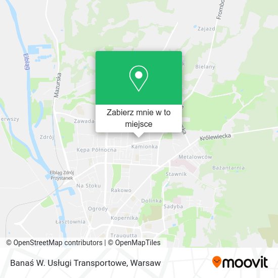 Mapa Banaś W. Usługi Transportowe