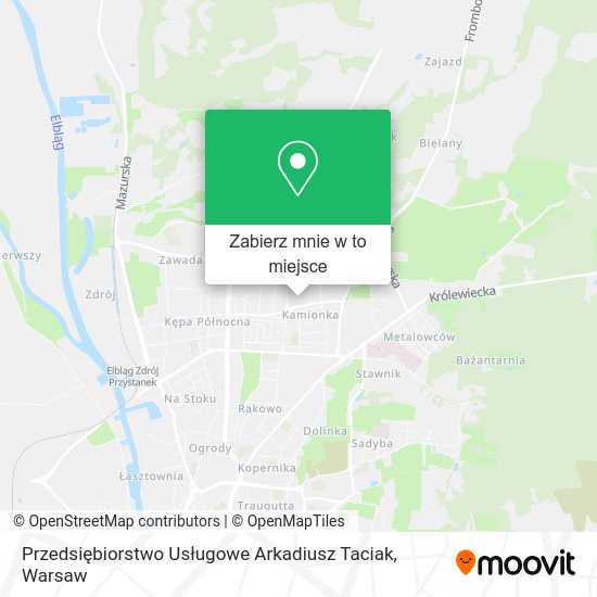 Mapa Przedsiębiorstwo Usługowe Arkadiusz Taciak