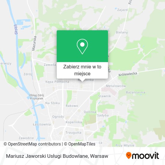 Mapa Mariusz Jaworski Usługi Budowlane