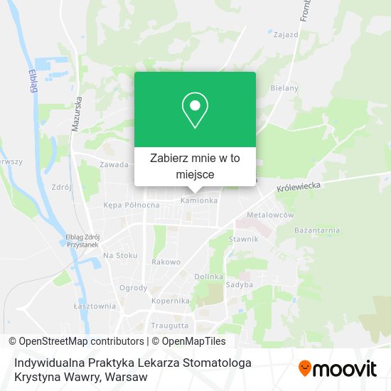 Mapa Indywidualna Praktyka Lekarza Stomatologa Krystyna Wawry