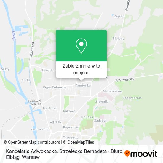 Mapa Kancelaria Adwokacka. Strzelecka Bernadeta - Biuro Elbląg