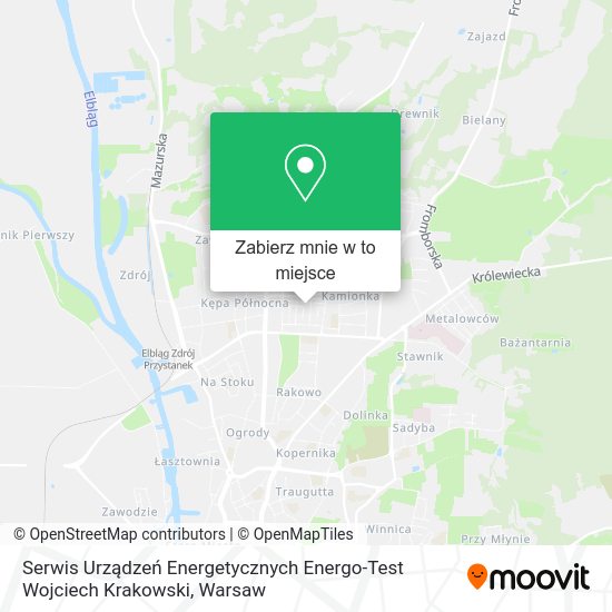 Mapa Serwis Urządzeń Energetycznych Energo-Test Wojciech Krakowski