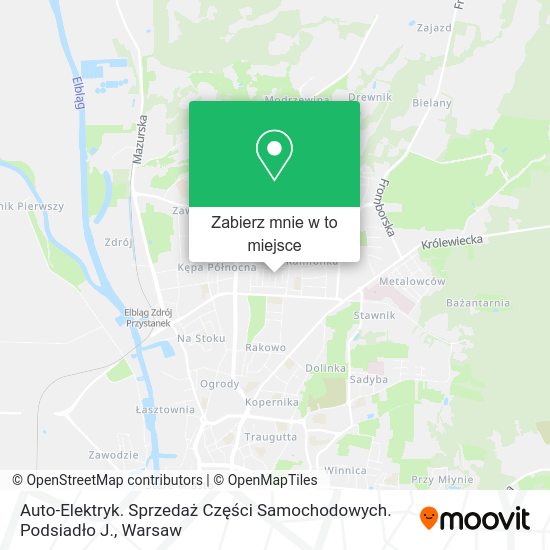 Mapa Auto-Elektryk. Sprzedaż Części Samochodowych. Podsiadło J.