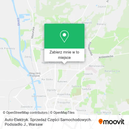 Mapa Auto-Elektryk. Sprzedaż Części Samochodowych. Podsiadło J.
