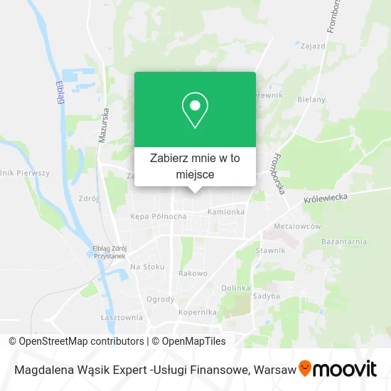 Mapa Magdalena Wąsik Expert -Usługi Finansowe