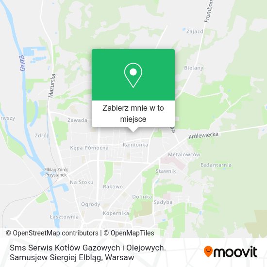 Mapa Sms Serwis Kotłów Gazowych i Olejowych. Samusjew Siergiej Elbląg