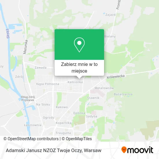 Mapa Adamski Janusz NZOZ Twoje Oczy