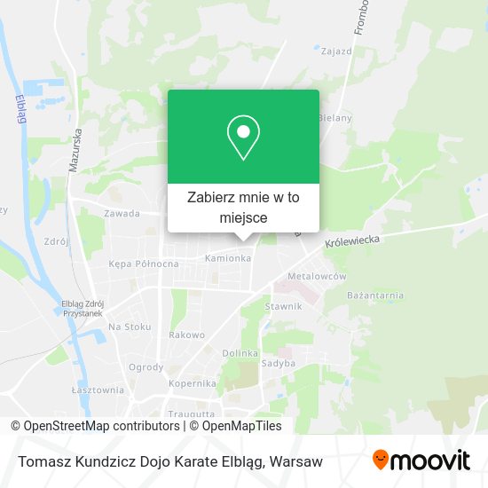 Mapa Tomasz Kundzicz Dojo Karate Elbląg