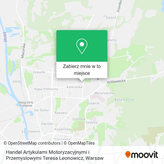 Mapa Handel Artykulami Motoryzacyjnymi i Przemyslowymi Teresa Leonowicz