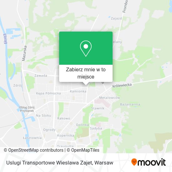 Mapa Uslugi Transportowe Wieslawa Zajet