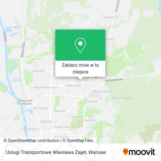 Mapa Uslugi Transportowe Wieslawa Zajet