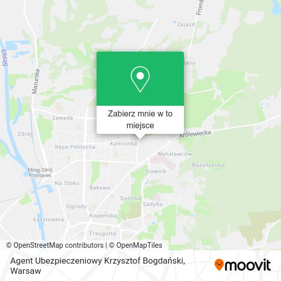 Mapa Agent Ubezpieczeniowy Krzysztof Bogdański