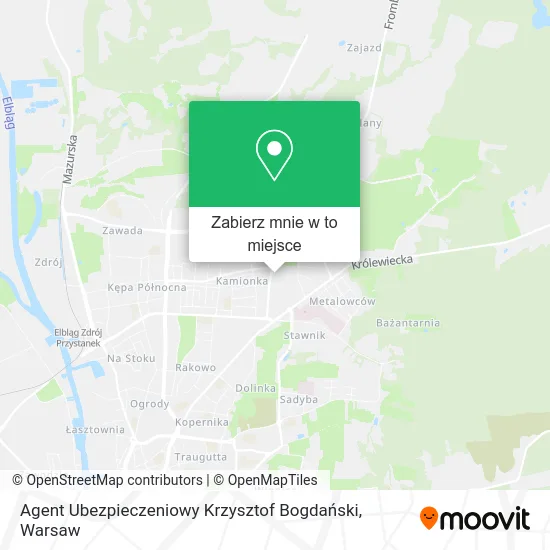 Mapa Agent Ubezpieczeniowy Krzysztof Bogdański