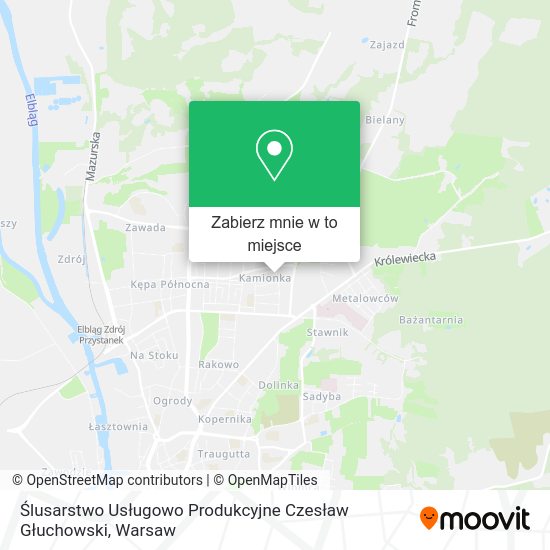 Mapa Ślusarstwo Usługowo Produkcyjne Czesław Głuchowski