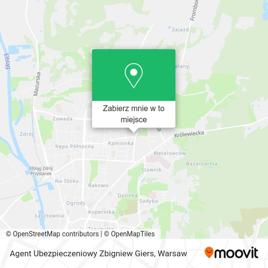 Mapa Agent Ubezpieczeniowy Zbigniew Giers