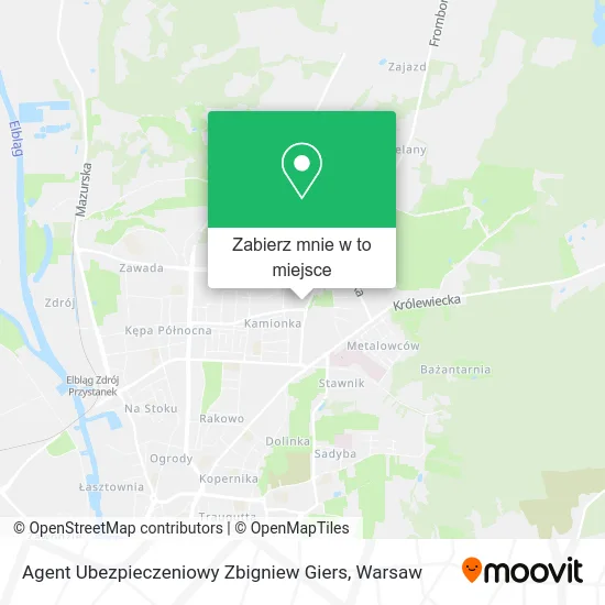 Mapa Agent Ubezpieczeniowy Zbigniew Giers