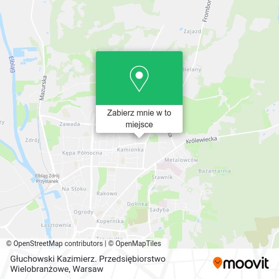 Mapa Głuchowski Kazimierz. Przedsiębiorstwo Wielobranżowe