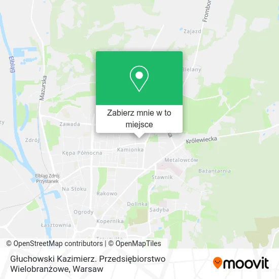 Mapa Głuchowski Kazimierz. Przedsiębiorstwo Wielobranżowe