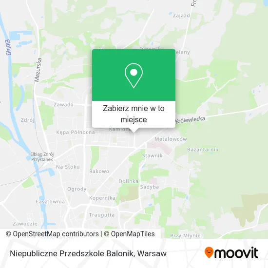 Mapa Niepubliczne Przedszkole Balonik