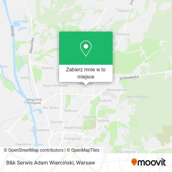 Mapa B&k Serwis Adam Wierciński