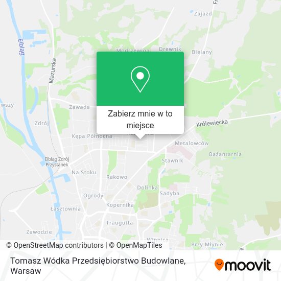 Mapa Tomasz Wódka Przedsiębiorstwo Budowlane