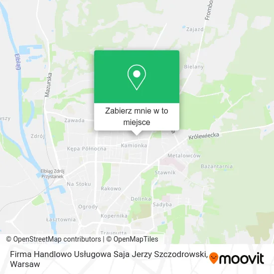 Mapa Firma Handlowo Usługowa Saja Jerzy Szczodrowski