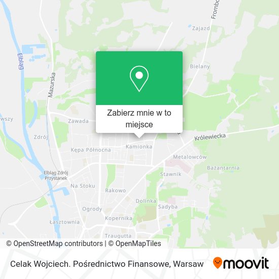 Mapa Celak Wojciech. Pośrednictwo Finansowe