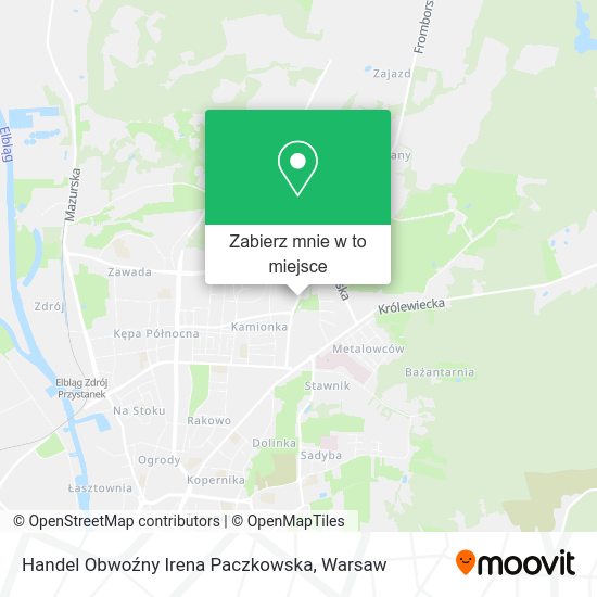 Mapa Handel Obwoźny Irena Paczkowska