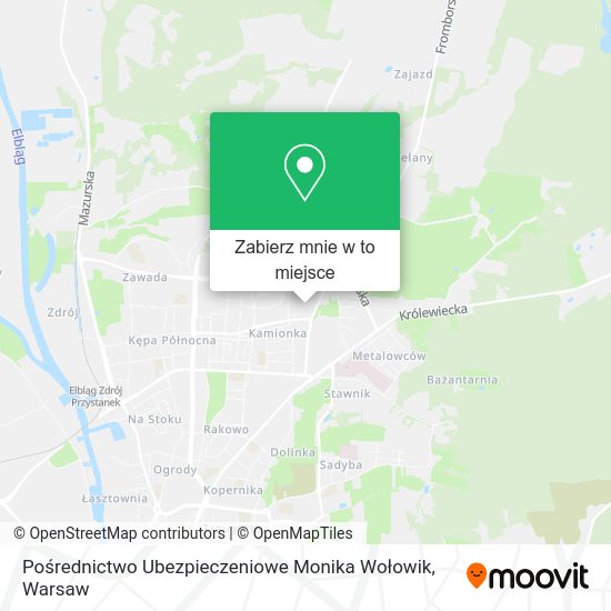 Mapa Pośrednictwo Ubezpieczeniowe Monika Wołowik