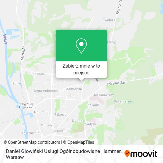 Mapa Daniel Głowiński Usługi Ogólnobudowlane Hammer