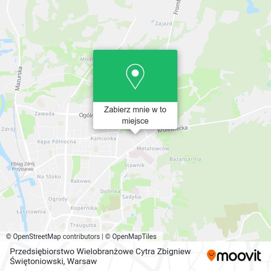 Mapa Przedsiębiorstwo Wielobranżowe Cytra Zbigniew Świętoniowski