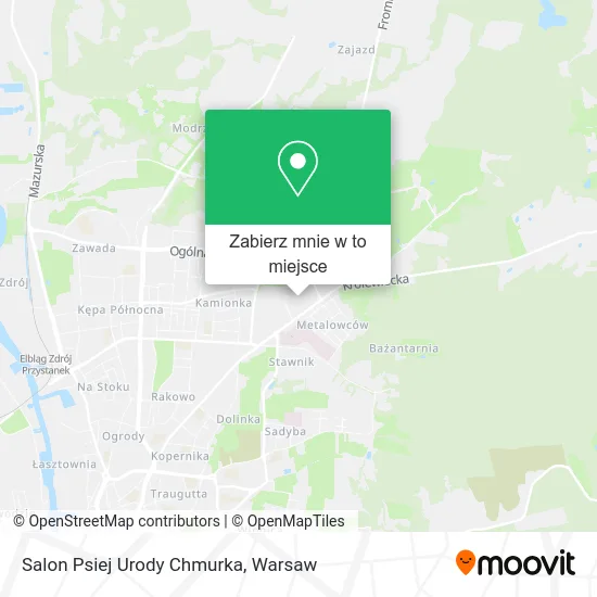 Mapa Salon Psiej Urody Chmurka
