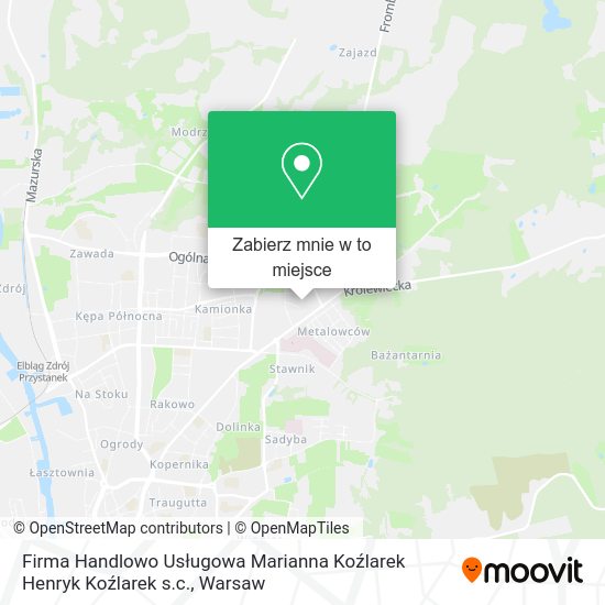 Mapa Firma Handlowo Usługowa Marianna Koźlarek Henryk Koźlarek s.c.