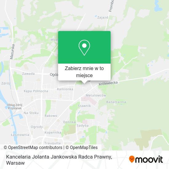 Mapa Kancelaria Jolanta Jankowska Radca Prawny