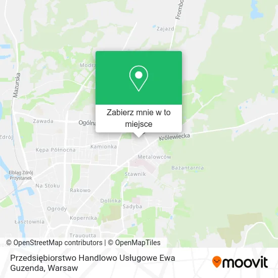 Mapa Przedsiębiorstwo Handlowo Usługowe Ewa Guzenda