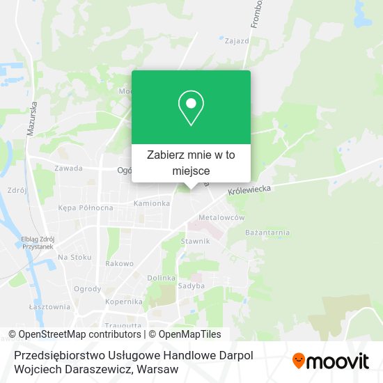 Mapa Przedsiębiorstwo Usługowe Handlowe Darpol Wojciech Daraszewicz